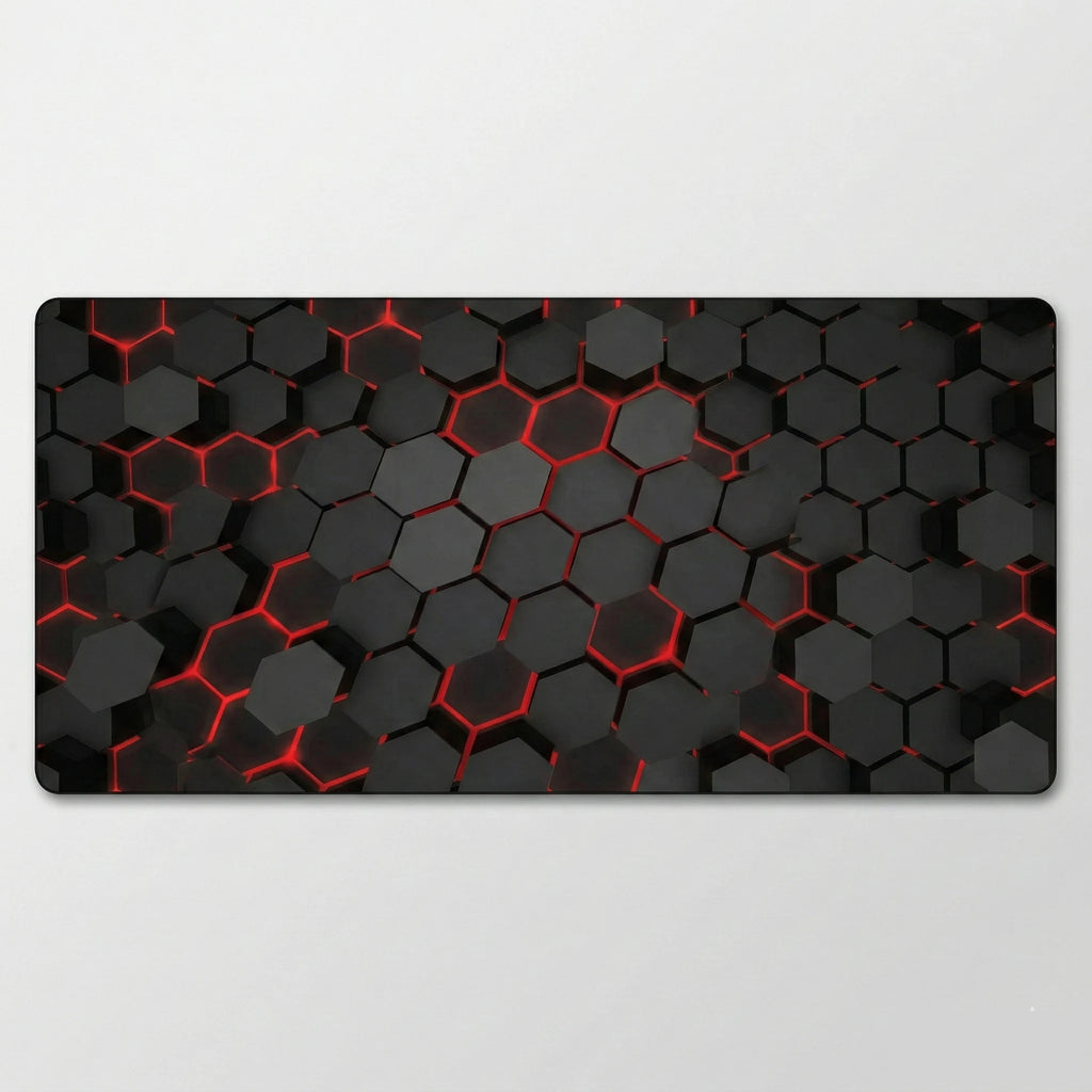 Tapis de souris au motif rouge en 3D