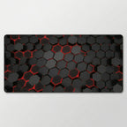 Tapis de souris au motif rouge en 3D