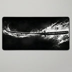 Tapis de souris XXL katana qui transperce une vague d'eau