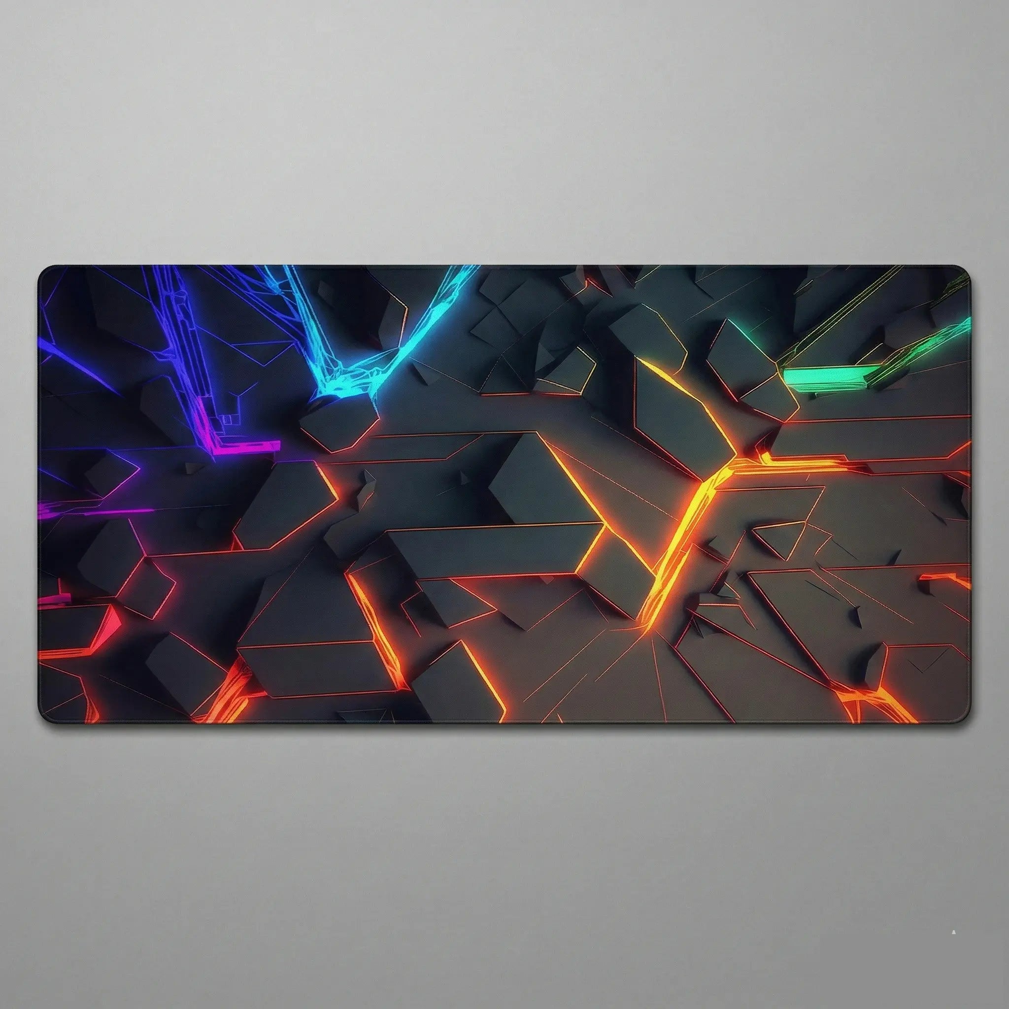 Tapis de souris XXL avec des motifs craquelés lumineux